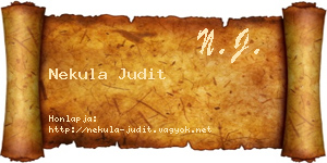 Nekula Judit névjegykártya